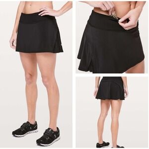 Lululemon‎ Play Off The Pleats Skirt with Shorts in Black Size 4